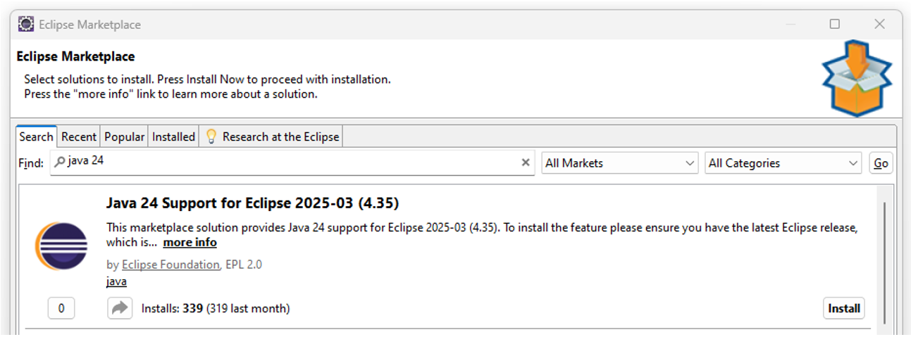 eclipse 2025 03 plugin java 24