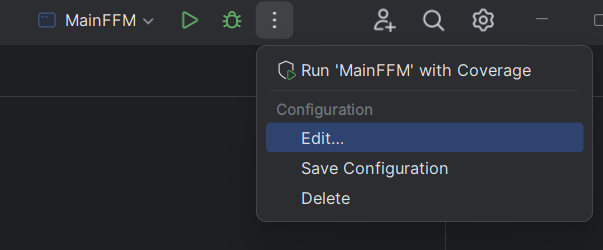 intellij edit configuration